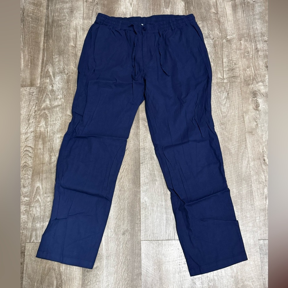 Navy Blue Linen Pant